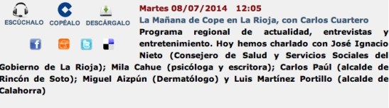 COPE LARIOJA 8 Julio 2014