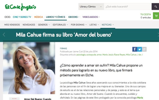 Firma Corte Inglés Elche 26 Julio 2014