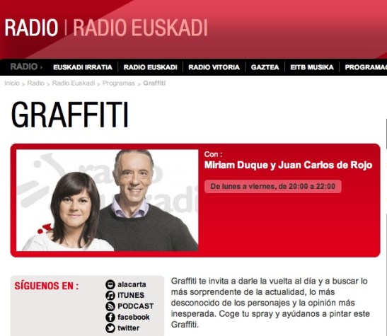 Graffiti Radio Euskadi 11 Julio 2014