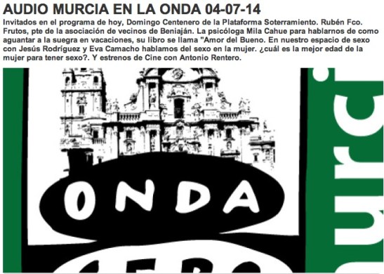 Onda Cero Murcia 4 Jul 2014