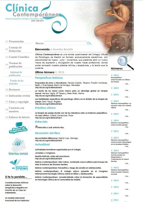 Portada Revista Clínica Contemporánea